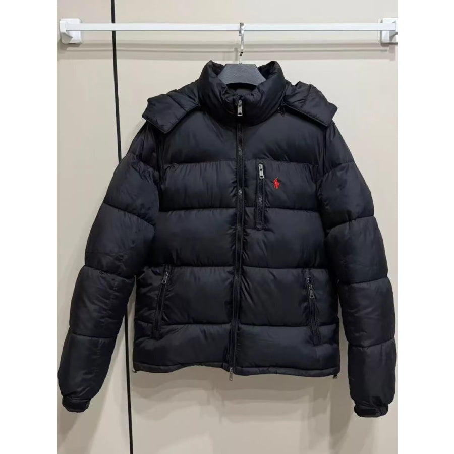 Men’s Zip Up Hooded Puffer Jacket Apparel and Accessories
