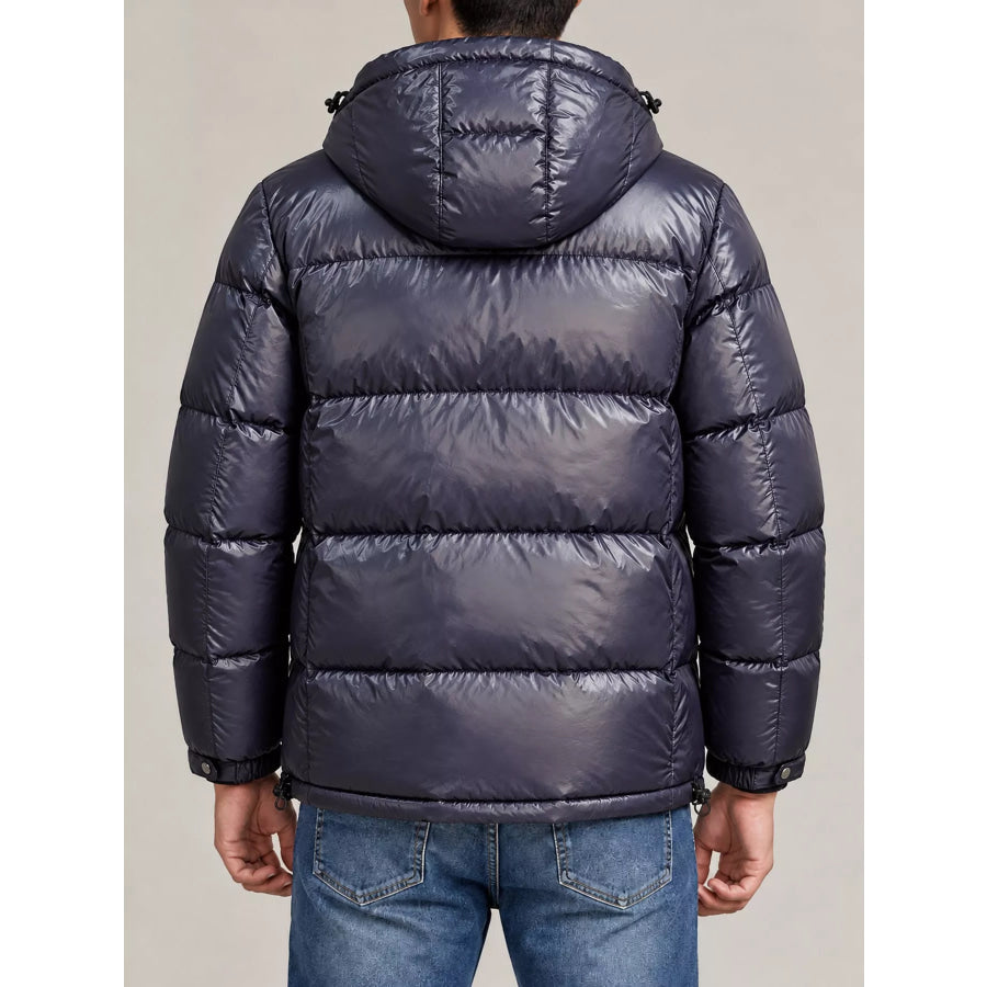 Men’s Zip Up Hooded Puffer Jacket Apparel and Accessories