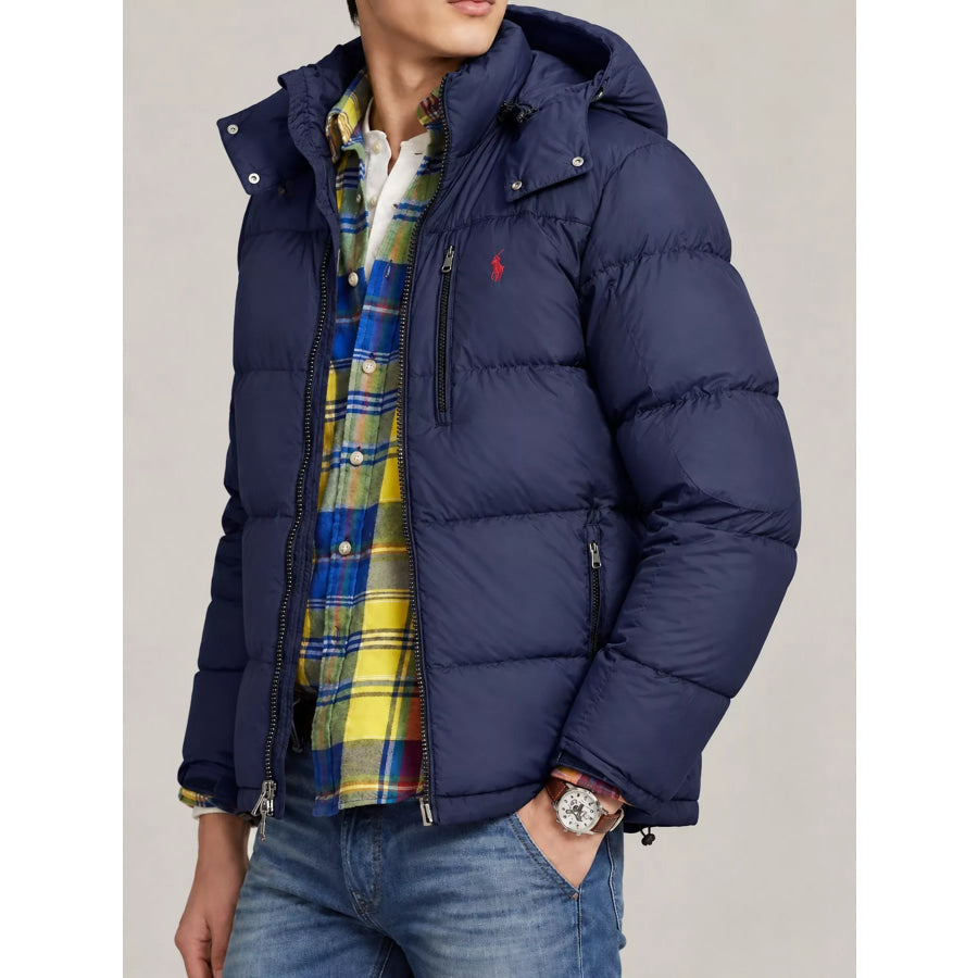Men’s Zip Up Hooded Puffer Jacket Apparel and Accessories