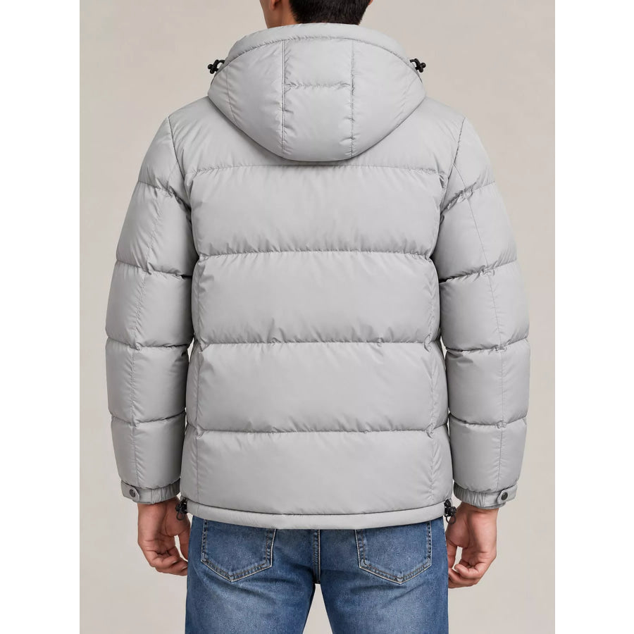 Men’s Zip Up Hooded Puffer Jacket Apparel and Accessories