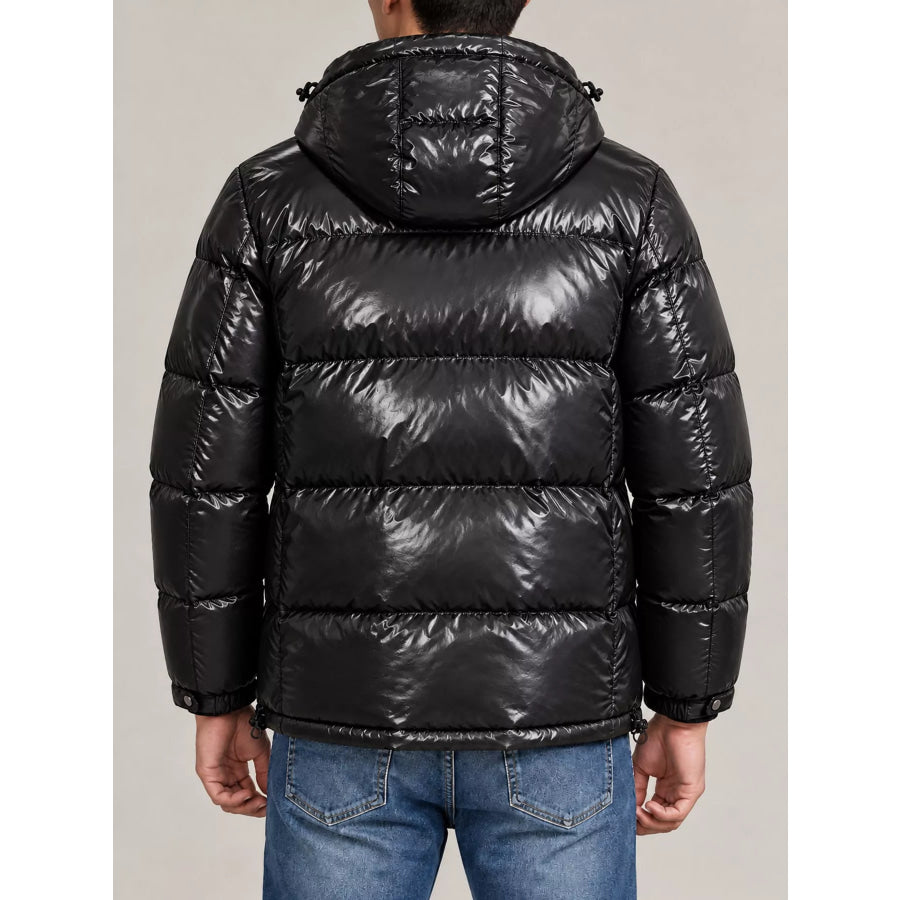 Men’s Zip Up Hooded Puffer Jacket Apparel and Accessories