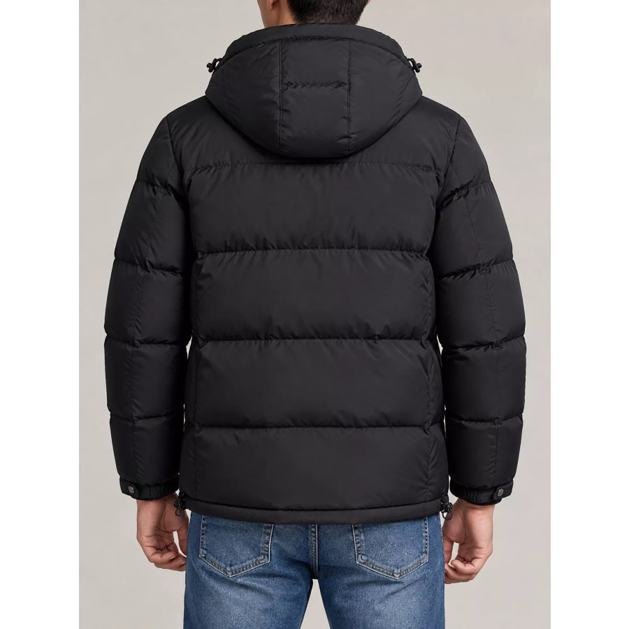 Men’s Zip Up Hooded Puffer Jacket Apparel and Accessories