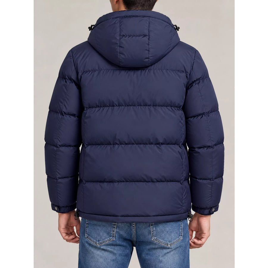 Men’s Zip Up Hooded Puffer Jacket Apparel and Accessories