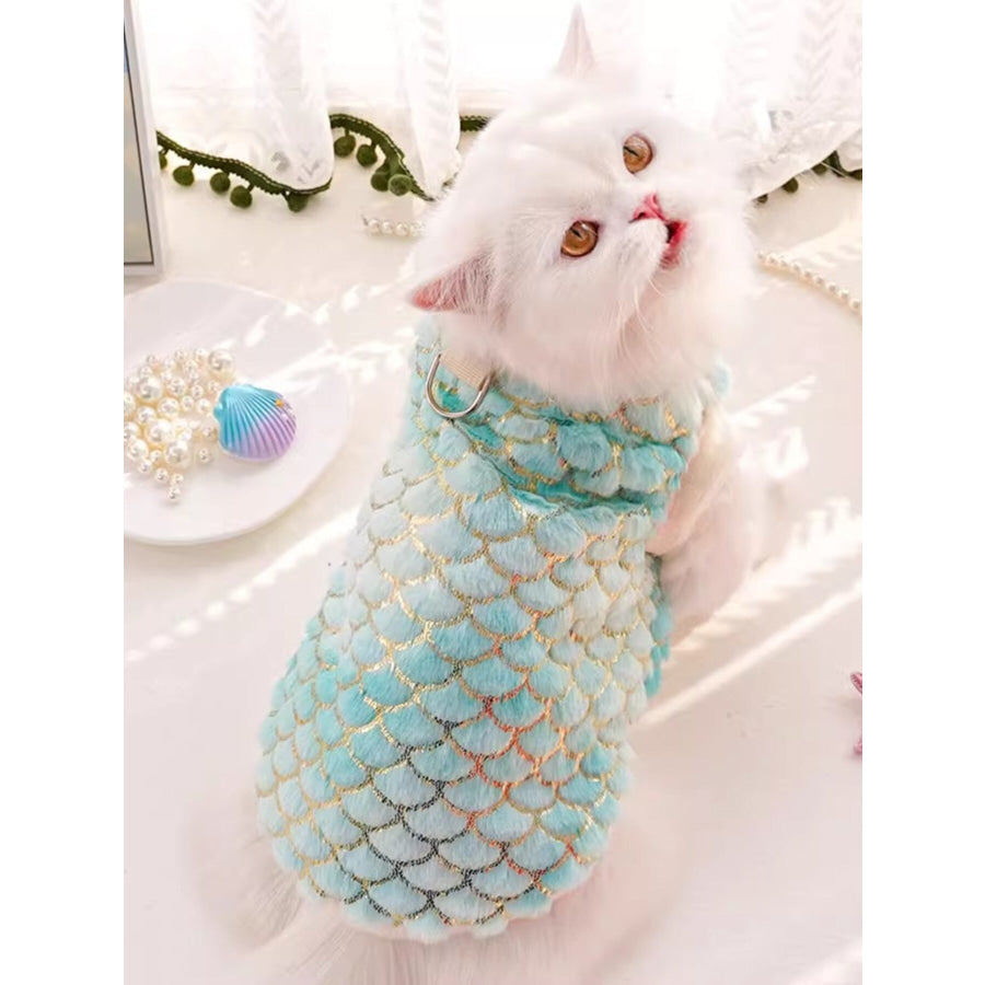 Mermaid Scale Plush Pet Top Apparel and Accessories