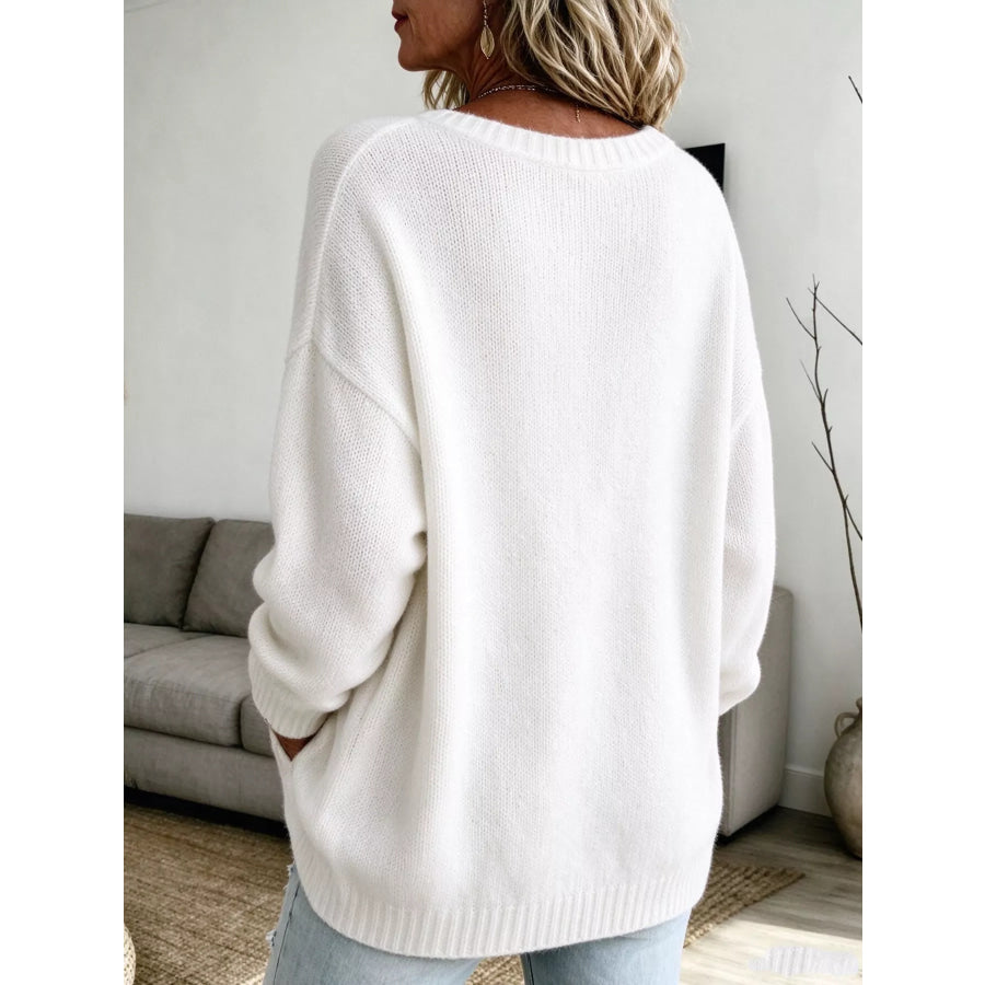 Merry & Bright Dropped Shoulder Sweater Apparel and Accessories