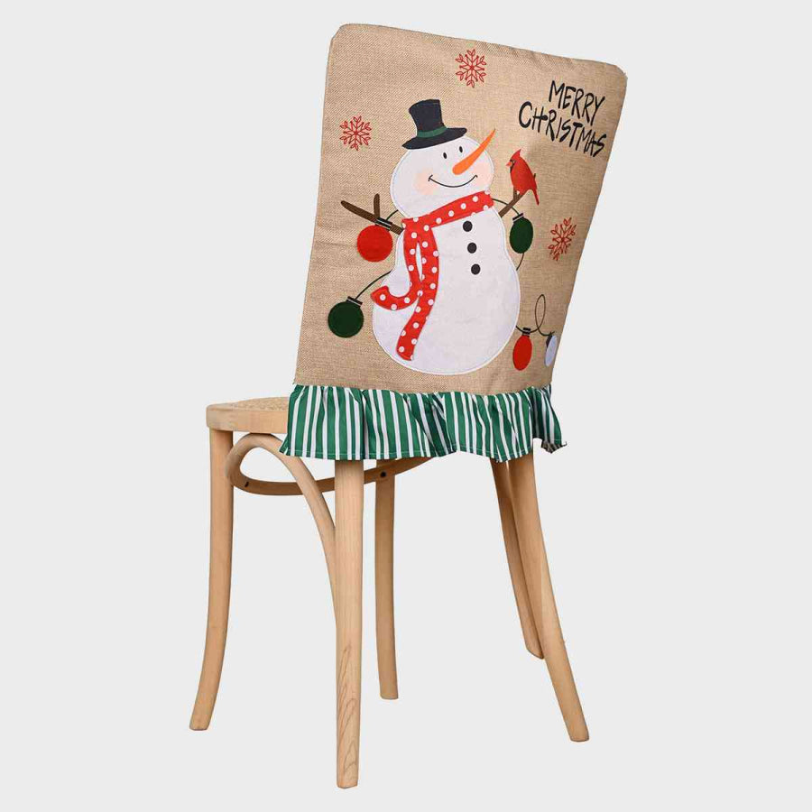 MERRY CHRISTMAS Chair Cover Green / One Size