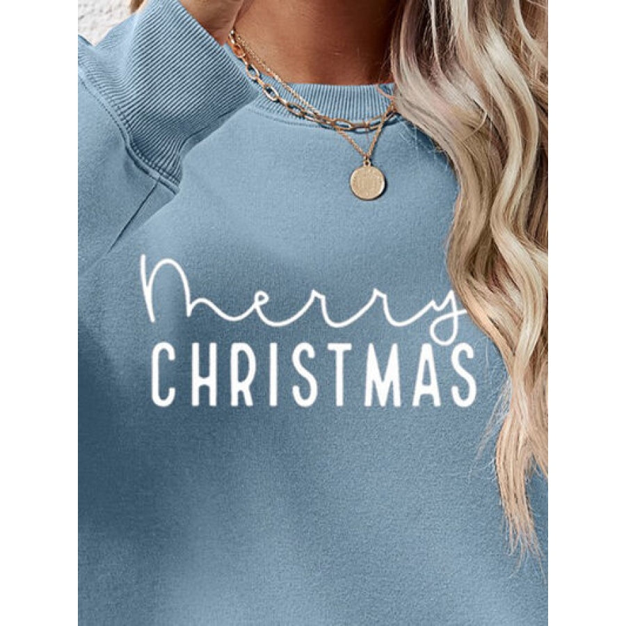 MERRY CHRISTMAS Dropped Shoulder Sweatshirt Clothing