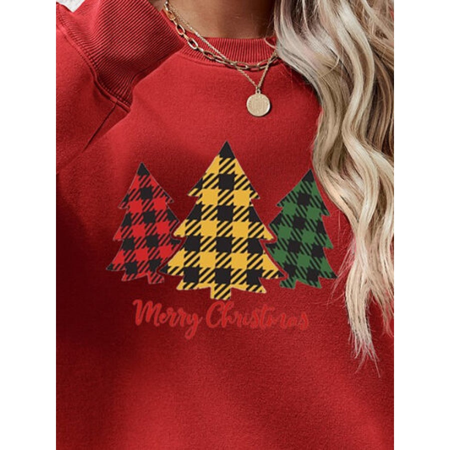 MERRY CHRISTMAS Dropped Shoulder Sweatshirt Clothing