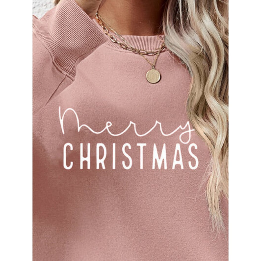 MERRY CHRISTMAS Dropped Shoulder Sweatshirt Clothing