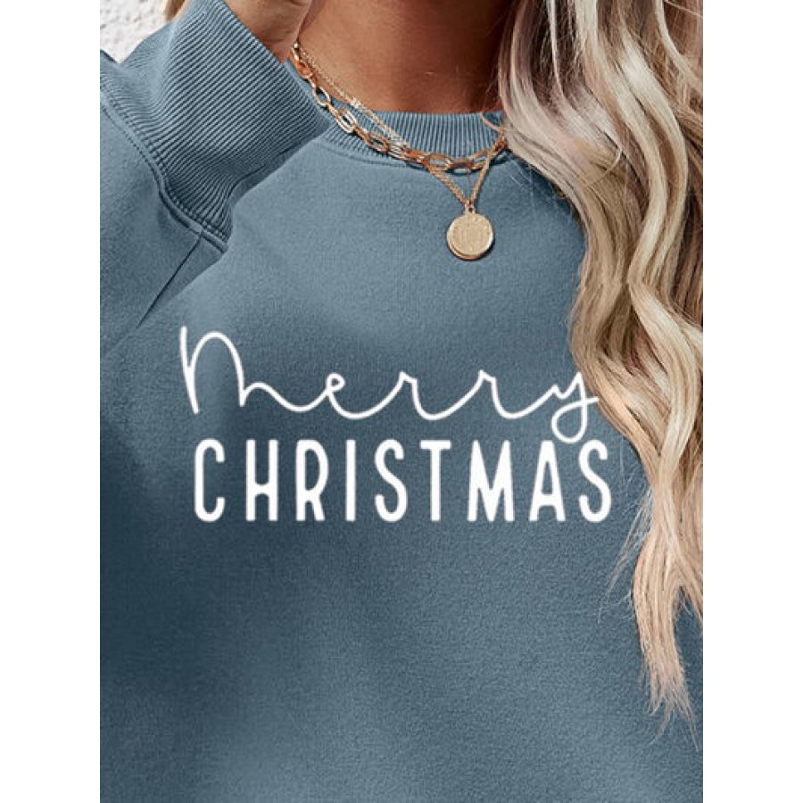 MERRY CHRISTMAS Dropped Shoulder Sweatshirt Clothing