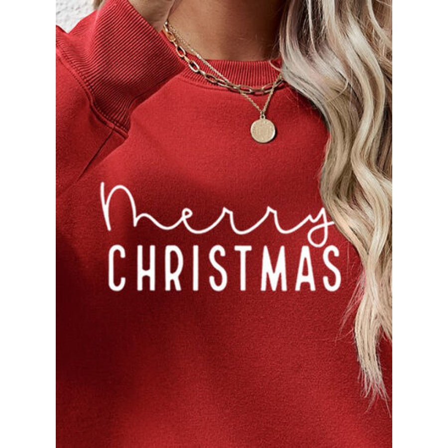 MERRY CHRISTMAS Dropped Shoulder Sweatshirt Clothing