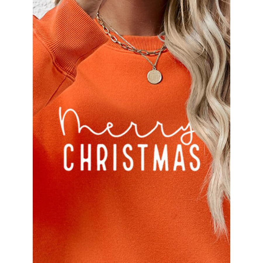 MERRY CHRISTMAS Dropped Shoulder Sweatshirt Clothing