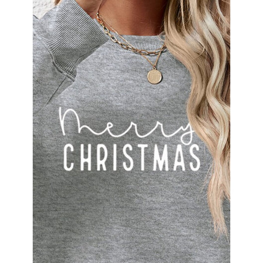 MERRY CHRISTMAS Dropped Shoulder Sweatshirt Clothing