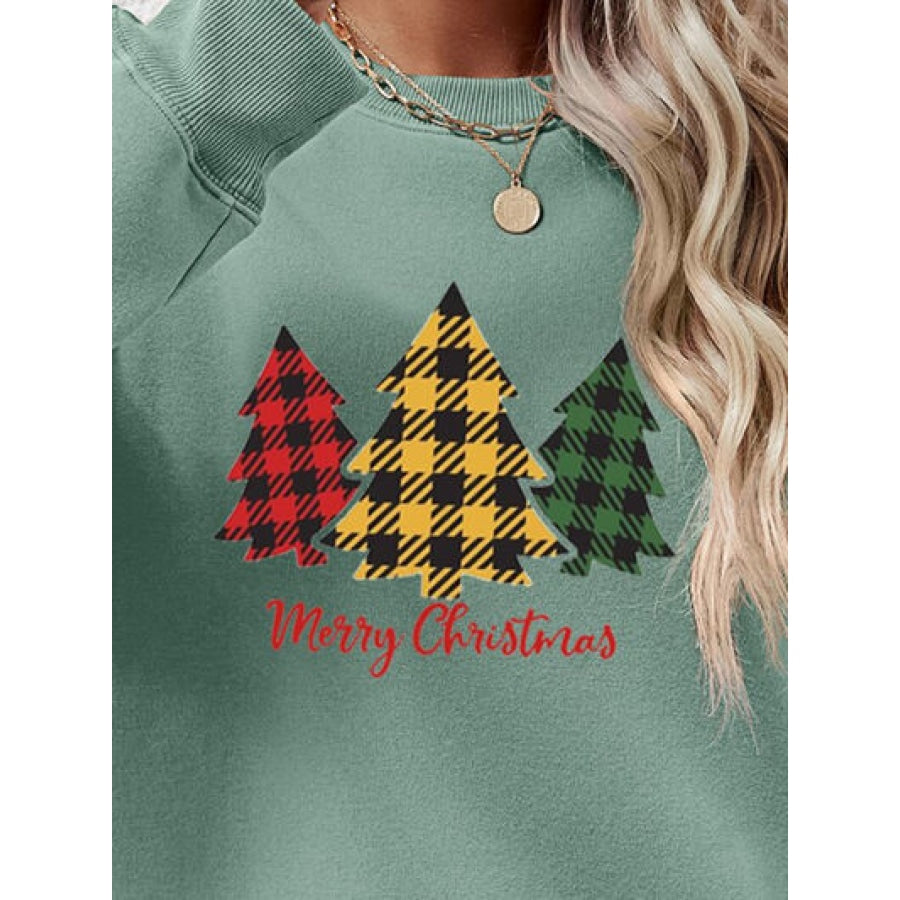 MERRY CHRISTMAS Dropped Shoulder Sweatshirt Clothing