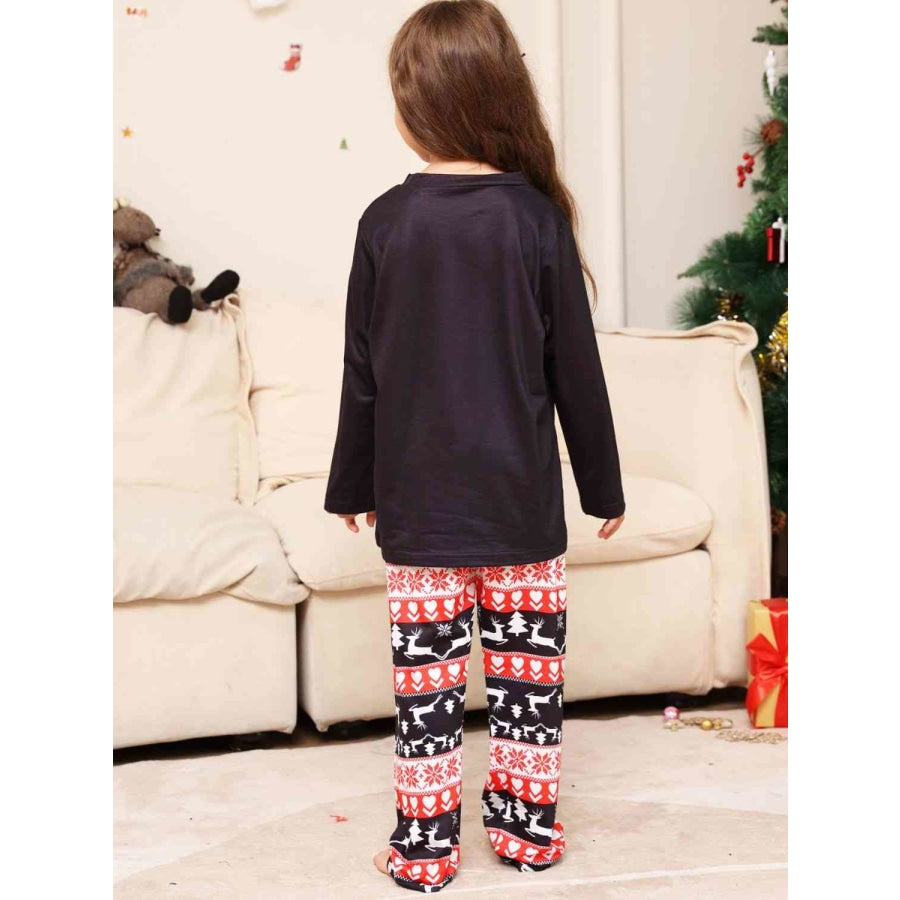 MERRY CHRISTMAS Graphic Top and Pants Set Black / 3-6M