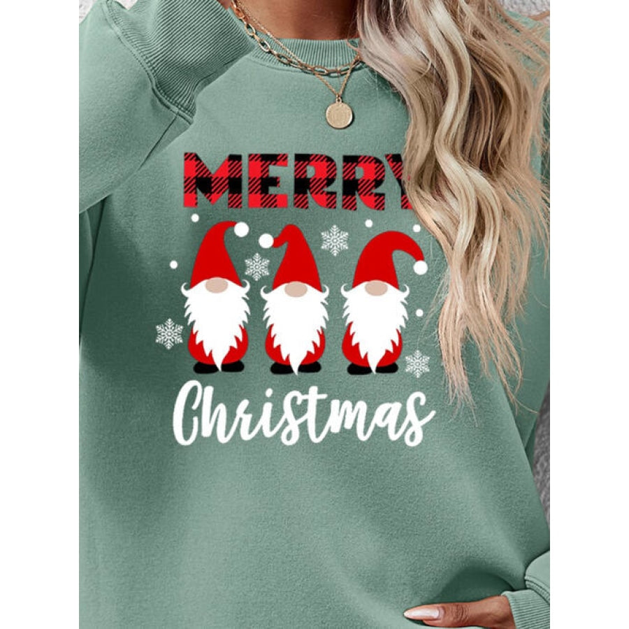 MERRY CHRISTMAS Long Sleeve Sweatshirt Women’s Fashion Clothing