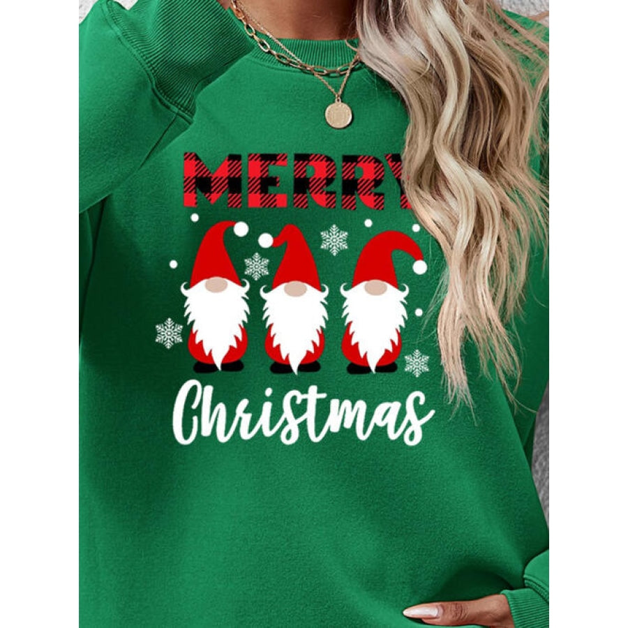 MERRY CHRISTMAS Long Sleeve Sweatshirt Women’s Fashion Clothing