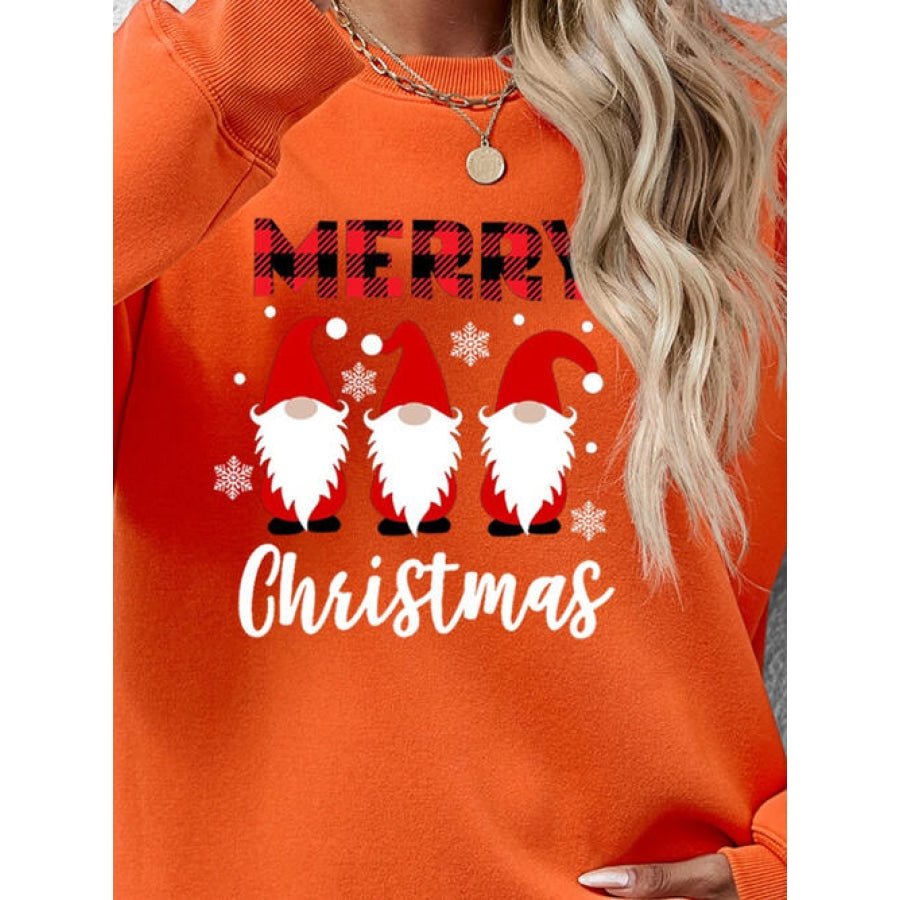 MERRY CHRISTMAS Long Sleeve Sweatshirt Women’s Fashion Clothing