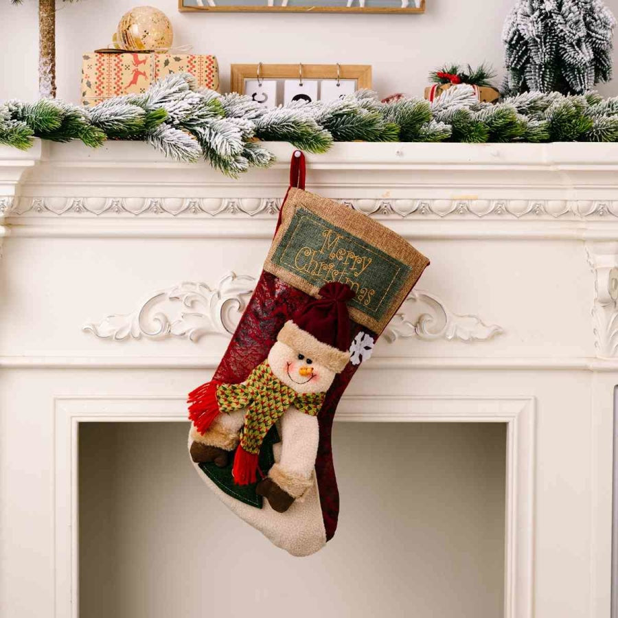 MERRY CHRISTMAS Stocking Hanging Widget Style B / One Size