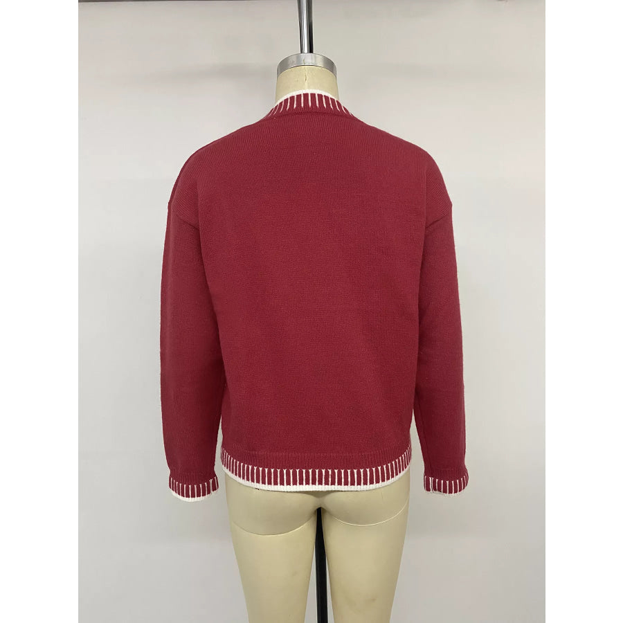 Merry Letter Crew Neck Sweater Apparel and Accessories