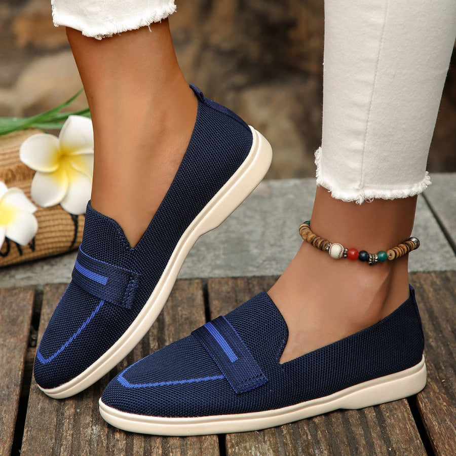 Mesh Breathable Round Toe Slip-Ons Apparel and Accessories