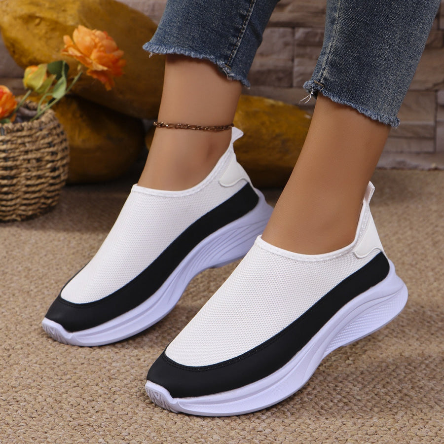 Mesh Contrast Flat Slip-Ons Apparel and Accessories