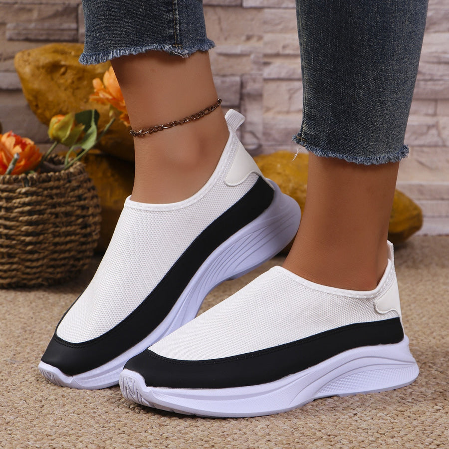 Mesh Contrast Flat Slip-Ons Apparel and Accessories