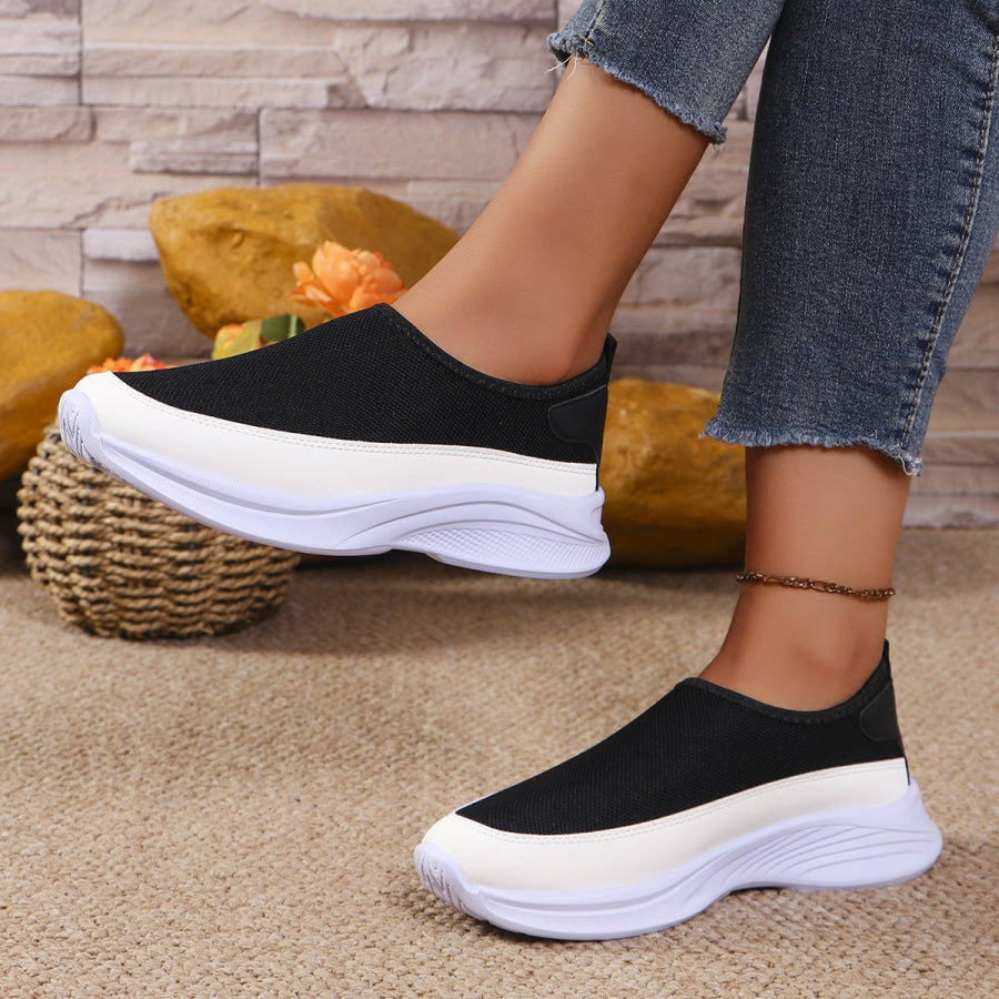 Mesh Contrast Flat Slip-Ons Apparel and Accessories