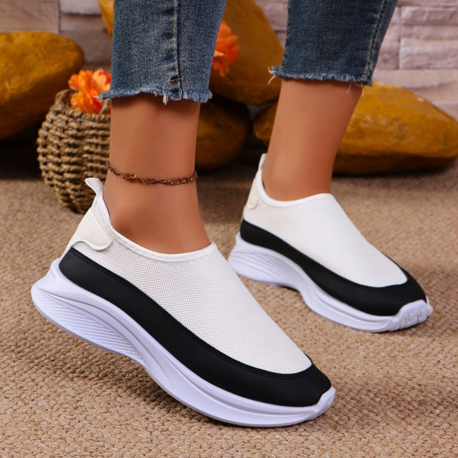 Mesh Contrast Flat Slip-Ons Apparel and Accessories