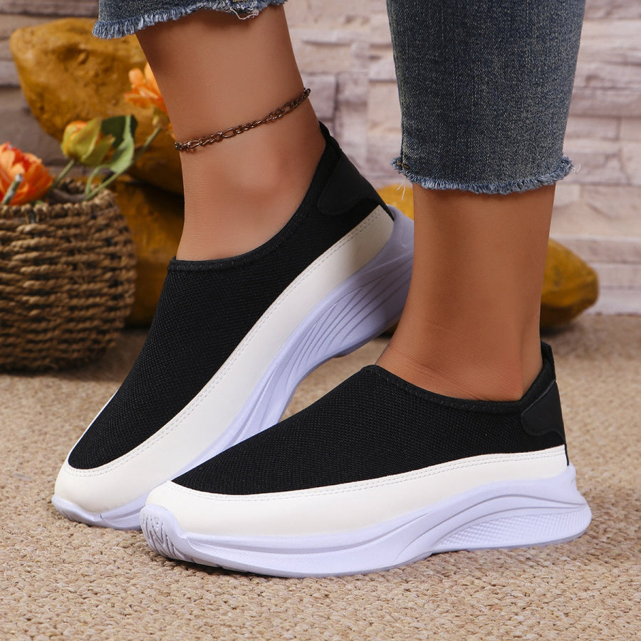 Mesh Contrast Flat Slip-Ons Apparel and Accessories