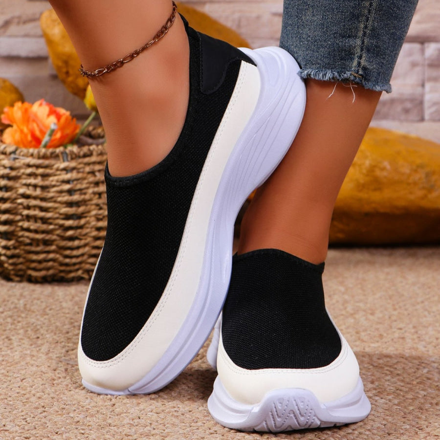 Mesh Contrast Flat Slip-Ons Apparel and Accessories