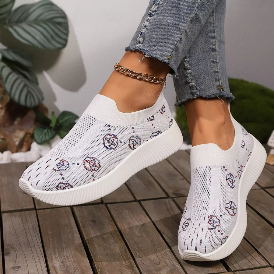 Mesh Round Toe Slip-Ons Apparel and Accessories