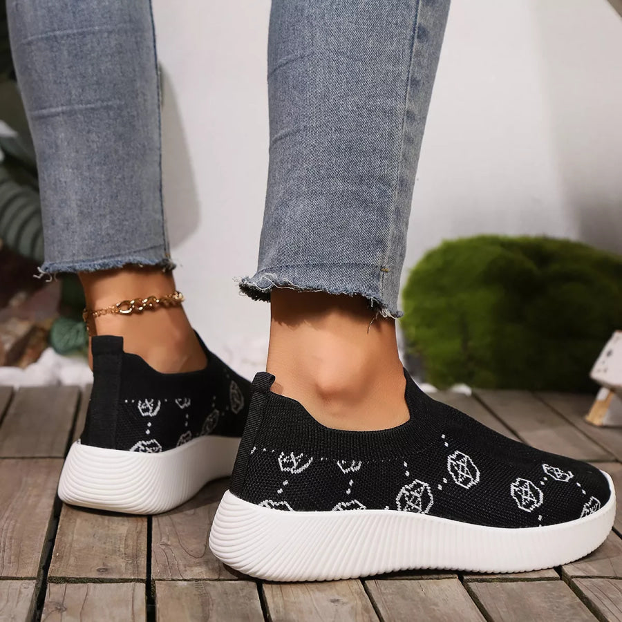Mesh Round Toe Slip-Ons Apparel and Accessories