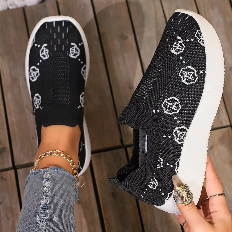 Mesh Round Toe Slip-Ons Apparel and Accessories