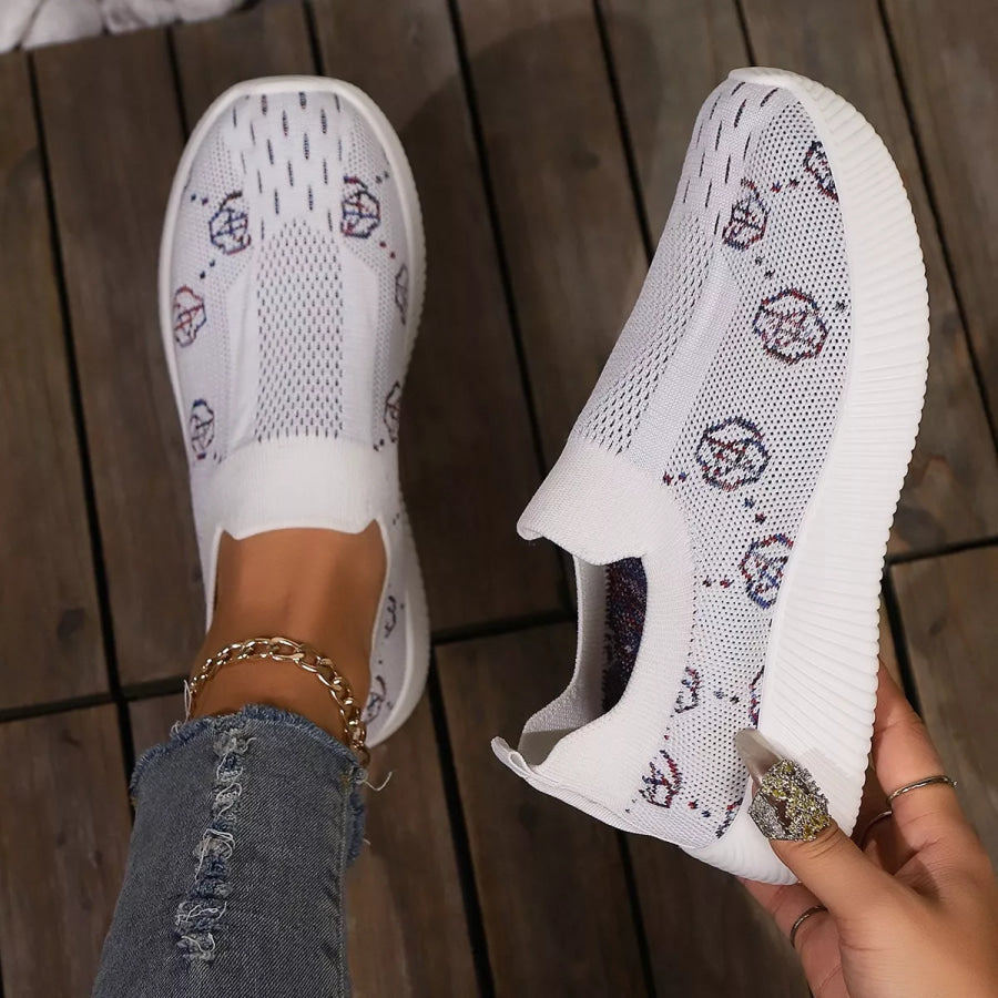 Mesh Round Toe Slip-Ons Apparel and Accessories