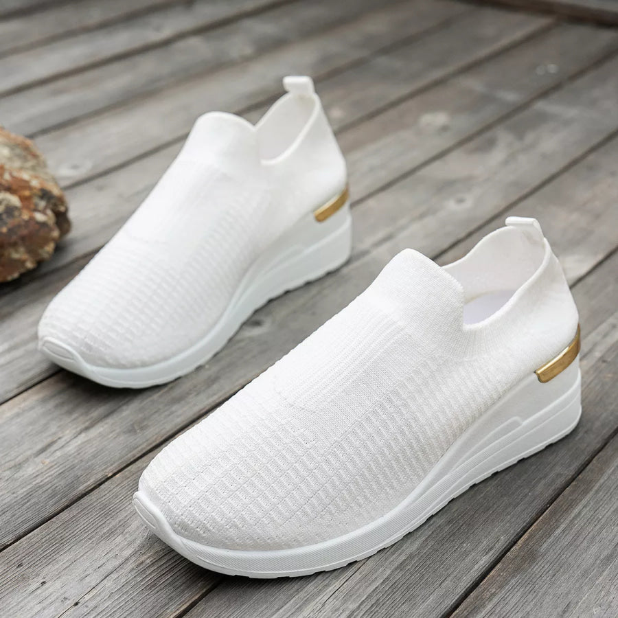 Mesh Round Toe Wedge Athletic Apparel and Accessories