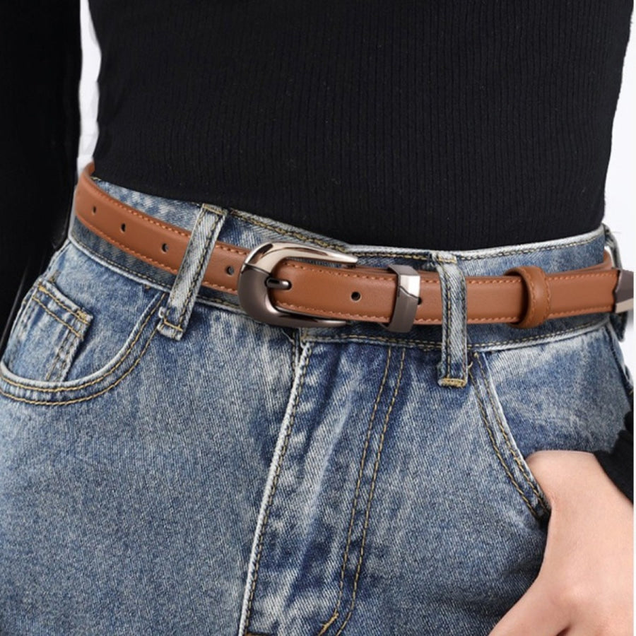 Metal Buckle Belt Caramel / One Size Apparel and Accessories