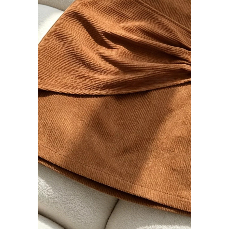 Metal Buckle Detail Mini Skirt Apparel and Accessories