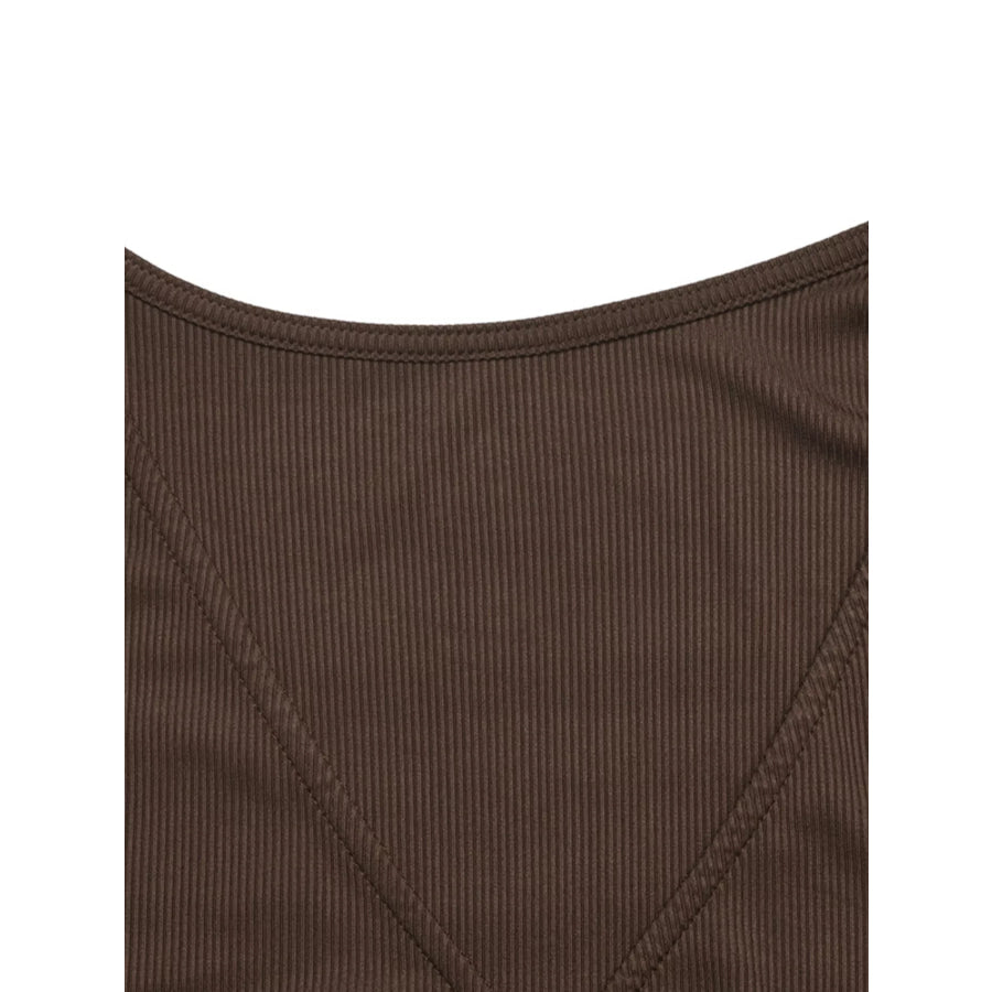 Metal Buckle Detail Surplice T-Shirt Apparel and Accessories