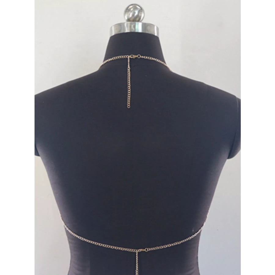Metallic Chainmail Halter Cami Top Apparel and Accessories