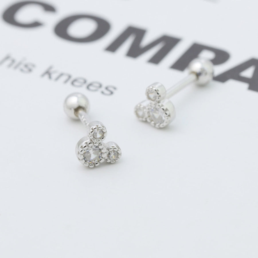 Mickey Mouse Stud Earrings Silver / One Size Apparel and Accessories