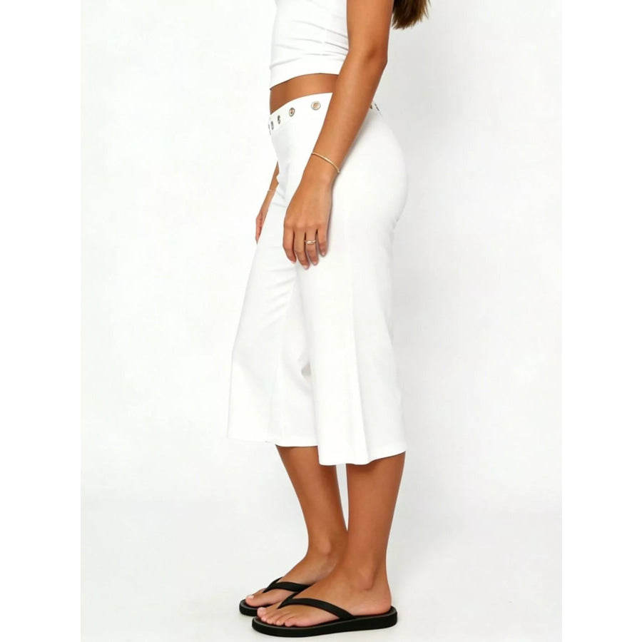 Mid Rise Capris Pants Apparel and Accessories