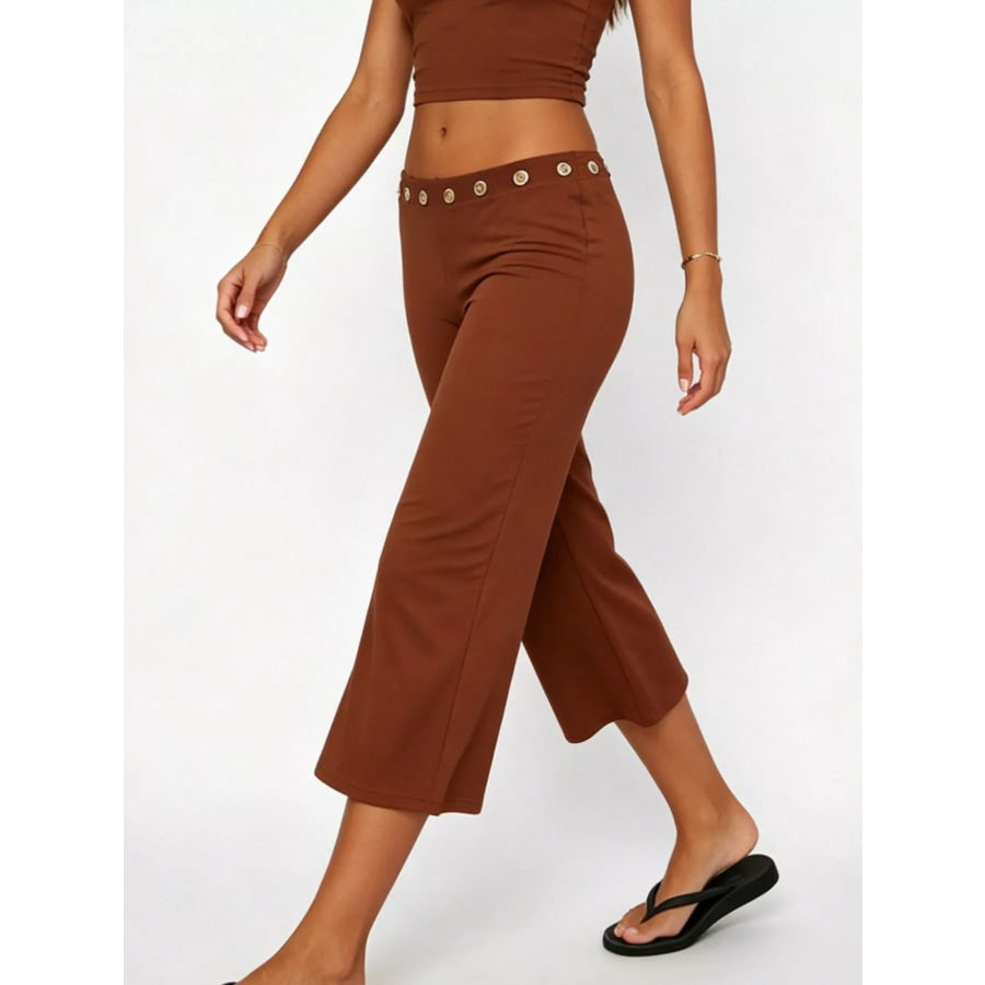 Mid Rise Capris Pants Apparel and Accessories