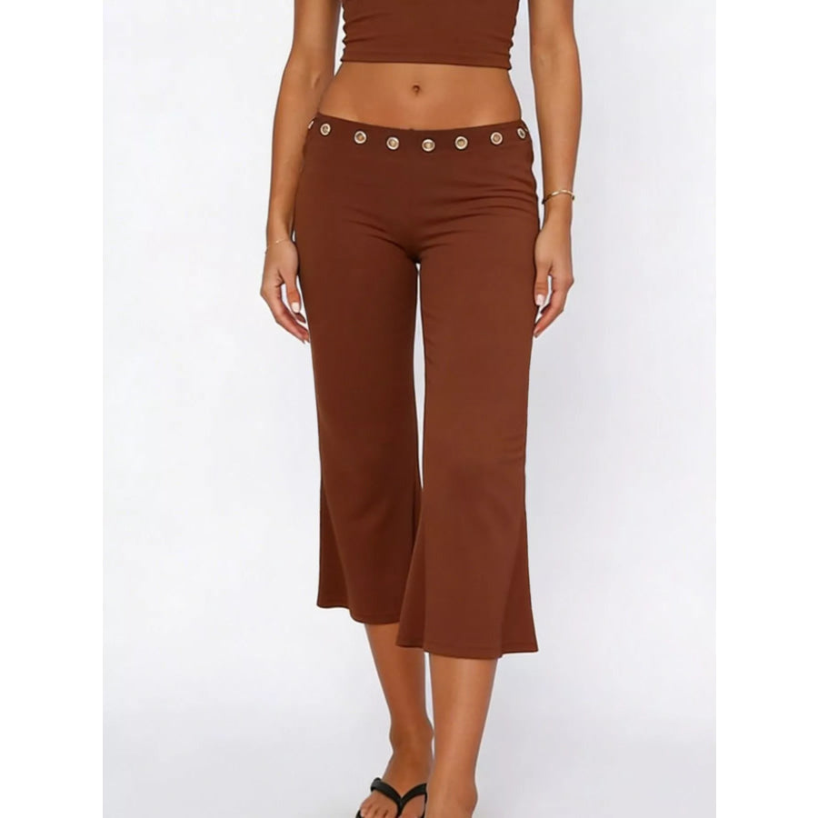 Mid Rise Capris Pants Apparel and Accessories