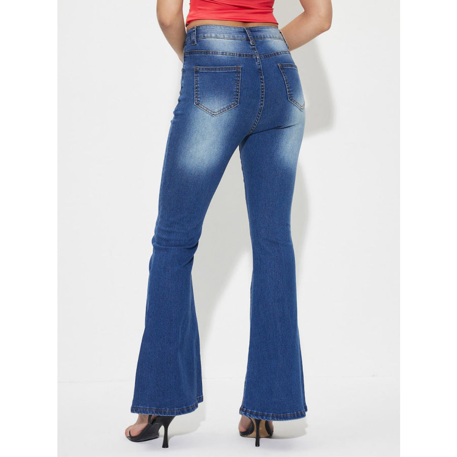 Mid-Rise Waist Bootcut Jeans Apparel and Accessories