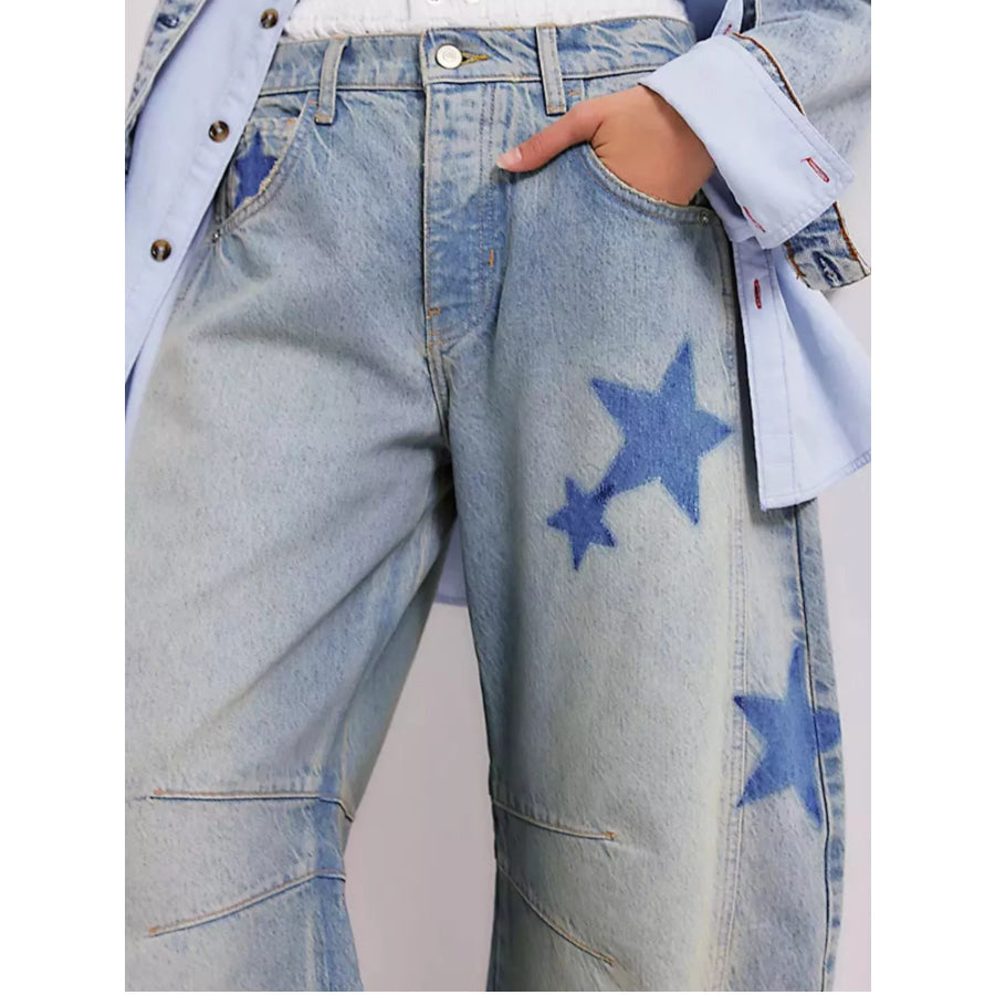 Mid Rise Wide-Leg Jeans Apparel and Accessories