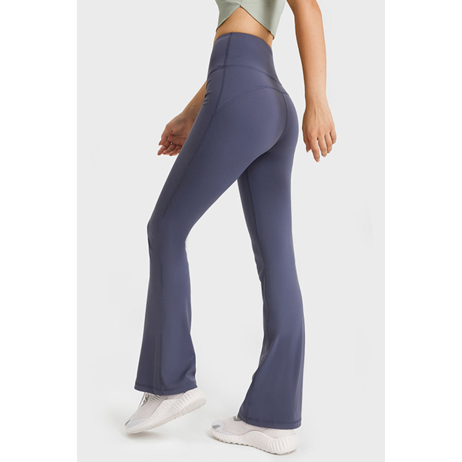 Millennia Elastic Waist Flare Yoga Pants Apparel and Accessories