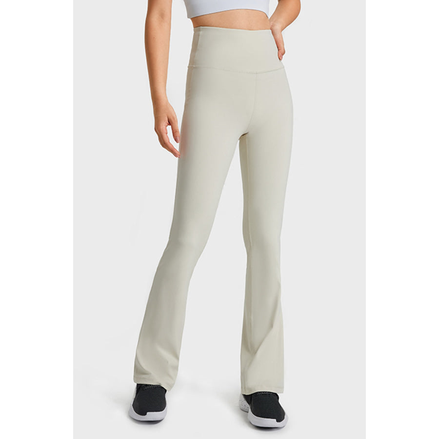 Millennia Elastic Waist Flare Yoga Pants Apparel and Accessories