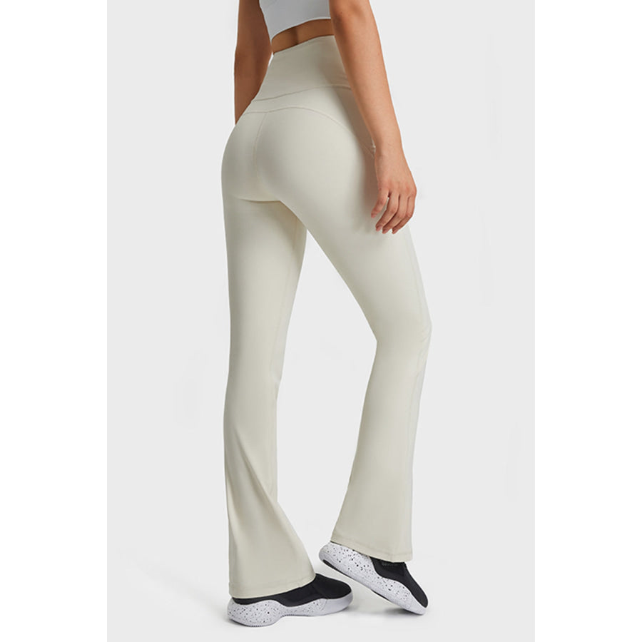 Millennia Elastic Waist Flare Yoga Pants Apparel and Accessories