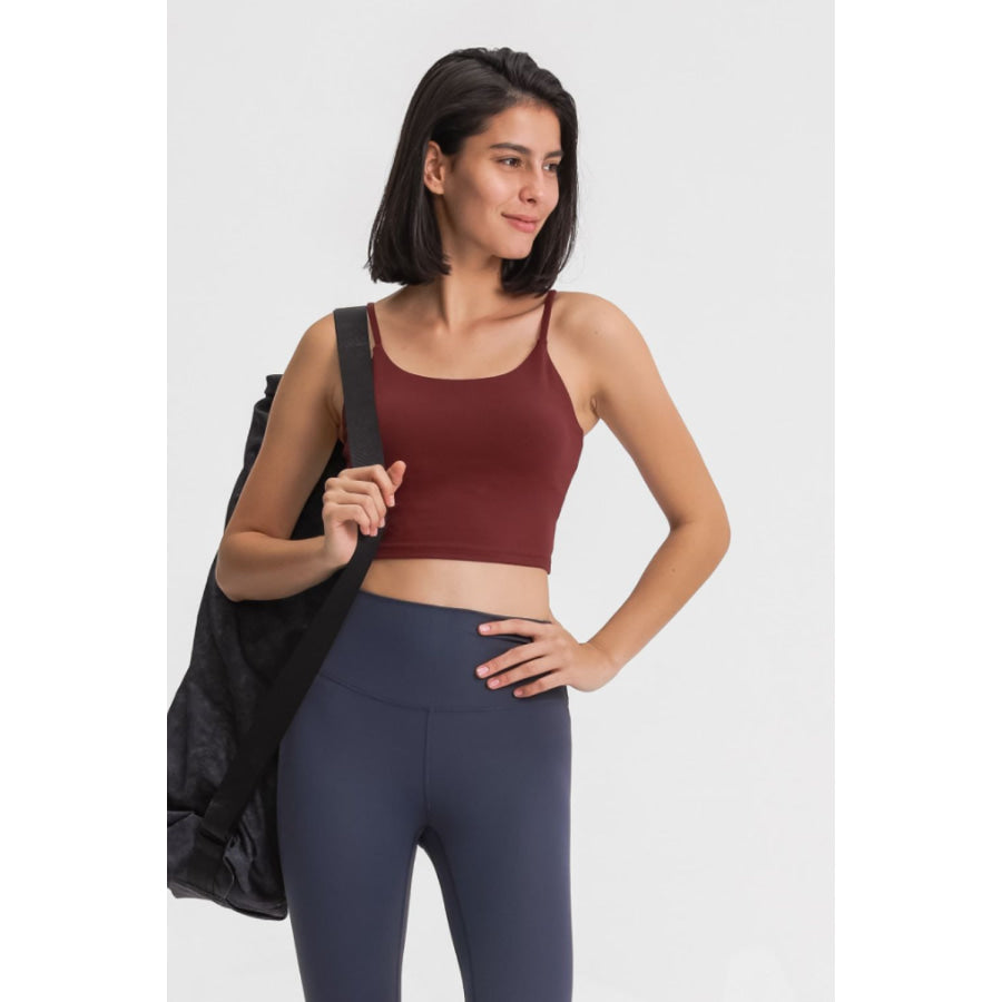 Millennia Feel Like Skin Scoop Neck Sports Cami Apparel and Accessories